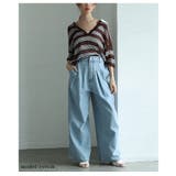 絶妙シルエットで差をつけるダブルタックデニムバギーパンツ レディース ファッション | Sawa a la mode | 詳細画像11