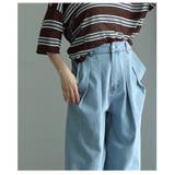 絶妙シルエットで差をつけるダブルタックデニムバギーパンツ レディース ファッション | Sawa a la mode | 詳細画像13