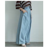 絶妙シルエットで差をつけるダブルタックデニムバギーパンツ レディース ファッション | Sawa a la mode | 詳細画像14