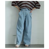 絶妙シルエットで差をつけるダブルタックデニムバギーパンツ レディース ファッション | Sawa a la mode | 詳細画像18