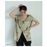 大人のオシャレ度高まるアニマル柄スリットサテンブラウス レディース ファッション | Sawa a la mode | 詳細画像2