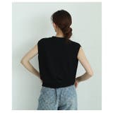 ハンサムライクなゴールド調ボタンVネックサマーニットベスト レディース | Sawa a la mode | 詳細画像11