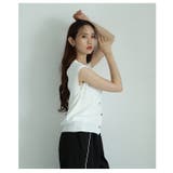 ハンサムライクなゴールド調ボタンVネックサマーニットベスト レディース | Sawa a la mode | 詳細画像14