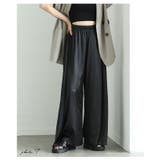 品格漂う大人ハンサムスタイルに仕上がるワイドサテンパンツ レディース ファッション | Sawa a la mode | 詳細画像3