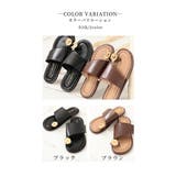 足元にモードなアクセントを与えるメタルトングフラットサンダル レディース | Sawa a la mode | 詳細画像11