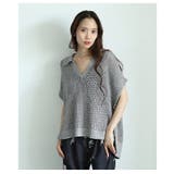 涼し気な透け感が魅力的なスキッパードルマンサマーメッシュニット レディース | Sawa a la mode | 詳細画像11