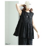 トレンド重ねる花柄コード刺繍ノースリーブペプラムトップス レディース ファッション | Sawa a la mode | 詳細画像3