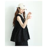 トレンド重ねる花柄コード刺繍ノースリーブペプラムトップス レディース ファッション | Sawa a la mode | 詳細画像4
