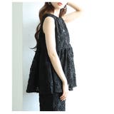 トレンド重ねる花柄コード刺繍ノースリーブペプラムトップス レディース ファッション | Sawa a la mode | 詳細画像11
