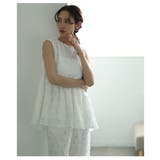 トレンド重ねる花柄コード刺繍ノースリーブペプラムトップス レディース ファッション | Sawa a la mode | 詳細画像12