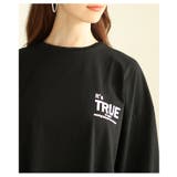 後ろ姿も抜かりない大人のロゴプリントオーバーTシャツ レディース ファッション | Sawa a la mode | 詳細画像7 
