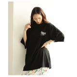 後ろ姿も抜かりない大人のロゴプリントオーバーTシャツ レディース ファッション | Sawa a la mode | 詳細画像9 