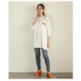 後ろ姿も抜かりない大人のロゴプリントオーバーTシャツ レディース ファッション | Sawa a la mode | 詳細画像13 