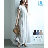 ワードロープに欠かせない接触冷感フレンチスリーブフレアワンピース レディース | Sawa a la mode | 詳細画像1