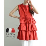 華やかな甘さを重ねるノースリーブティアードチュニック レディース ファッション | Sawa a la mode | 詳細画像1