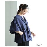 甘さと品を両立するボリューム袖ペプラムジップアップチュニック レディース | Sawa a la mode | 詳細画像3