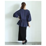 甘さと品を両立するボリューム袖ペプラムジップアップチュニック レディース | Sawa a la mode | 詳細画像9