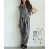 ニュアンス感と上品さを纏うノースリーブシャツ&ワイドパンツセットアップ | Sawa a la mode | 詳細画像1