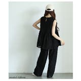 トレンド重ねる花柄コード刺繍メッシュワイドパンツ レディース ファッション | Sawa a la mode | 詳細画像8