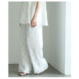 トレンド重ねる花柄コード刺繍メッシュワイドパンツ レディース ファッション | Sawa a la mode | 詳細画像18