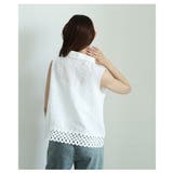 きちんと見えフェミニンを纏う裾レースノースリーブシャツ レディース ファッション | Sawa a la mode | 詳細画像6