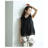 きちんと見えフェミニンを纏う裾レースノースリーブシャツ レディース ファッション | Sawa a la mode | 詳細画像17