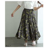 ふんわりシルエットに魅了される小花柄ティアードフレアスカート レディース | Sawa a la mode | 詳細画像3