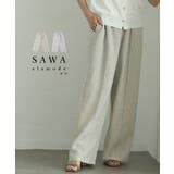 落ち感のある上品シルエットのミックスツイードピンタックパンツ レディース ファッ… | Sawa a la mode | 詳細画像1 