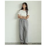 落ち感のある上品シルエットのミックスツイードピンタックパンツ レディース ファッ… | Sawa a la mode | 詳細画像10 