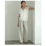 落ち感のある上品シルエットのミックスツイードピンタックパンツ レディース ファッ… | Sawa a la mode | 詳細画像13 