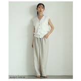 落ち感のある上品シルエットのミックスツイードピンタックパンツ レディース ファッ… | Sawa a la mode | 詳細画像19 