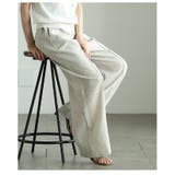 落ち感のある上品シルエットのミックスツイードピンタックパンツ レディース ファッ… | Sawa a la mode | 詳細画像20 