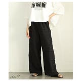 ラフに見せないきれい見えジャガードセミワイドパンツ レディース ファッション | Sawa a la mode | 詳細画像3 