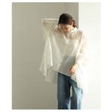 ヘルシーな肌見せ叶う変形バンドカラーシアーブラウス レディース ファッション | Sawa a la mode | 詳細画像6 