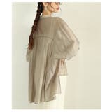 ヘルシーな肌見せ叶う変形バンドカラーシアーブラウス レディース ファッション | Sawa a la mode | 詳細画像17 