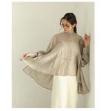 ヘルシーな肌見せ叶う変形バンドカラーシアーブラウス レディース ファッション | Sawa a la mode | 詳細画像18 