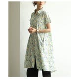 爽やかな風に舞う水彩画風花柄フレンチコットンシャツワンピース レディース ファッ… | Sawa a la mode | 詳細画像16 