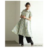 爽やかな風に舞う水彩画風花柄フレンチコットンシャツワンピース レディース ファッ… | Sawa a la mode | 詳細画像19 