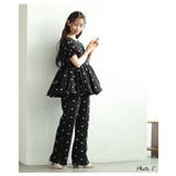 ふんわり甘さと涼し気纏う花柄ドット刺繍楊柳ペプラムフレアトップス レディース | Sawa a la mode | 詳細画像3 