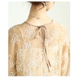 可憐な抜け感纏うフリンジ風花柄刺繍パフスリーブペプラムシアートップス レディース… | Sawa a la mode | 詳細画像9 