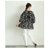 可憐な抜け感纏うフリンジ風花柄刺繍パフスリーブペプラムシアートップス レディース… | Sawa a la mode | 詳細画像16 