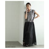 揺れる度に煌めくラメ入りシアーニットギャザーフレアスカート レディース | Sawa a la mode | 詳細画像12 