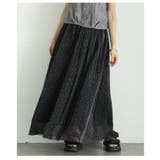 揺れる度に煌めくラメ入りシアーニットギャザーフレアスカート レディース | Sawa a la mode | 詳細画像13 