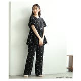 涼し気な風合いと甘さを添えた花柄ドット刺繍楊柳ロングパンツ レディース | Sawa a la mode | 詳細画像19 