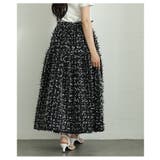 センスが高まる配色フリンジ切替フレアロングスカート レディース ファッション | Sawa a la mode | 詳細画像7 