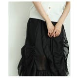 ひらひら波打つ花びらフリルのエレガントなシフォンスカート レディース ファッショ… | Sawa a la mode | 詳細画像15 