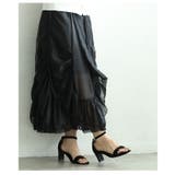 ひらひら波打つ花びらフリルのエレガントなシフォンスカート レディース ファッショ… | Sawa a la mode | 詳細画像19 