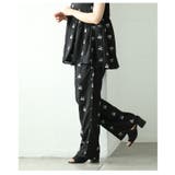 華やかさと品を兼ね備えたミニフラワー刺繍のセミワイドパンツ レディース ファッシ… | Sawa a la mode | 詳細画像10 