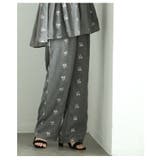 華やかさと品を兼ね備えたミニフラワー刺繍のセミワイドパンツ レディース ファッシ… | Sawa a la mode | 詳細画像14 