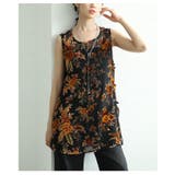 オシャレが惹き立つ艶めくベロアのヴィンテージフラワーチュニック レディース ファ… | Sawa a la mode | 詳細画像12 